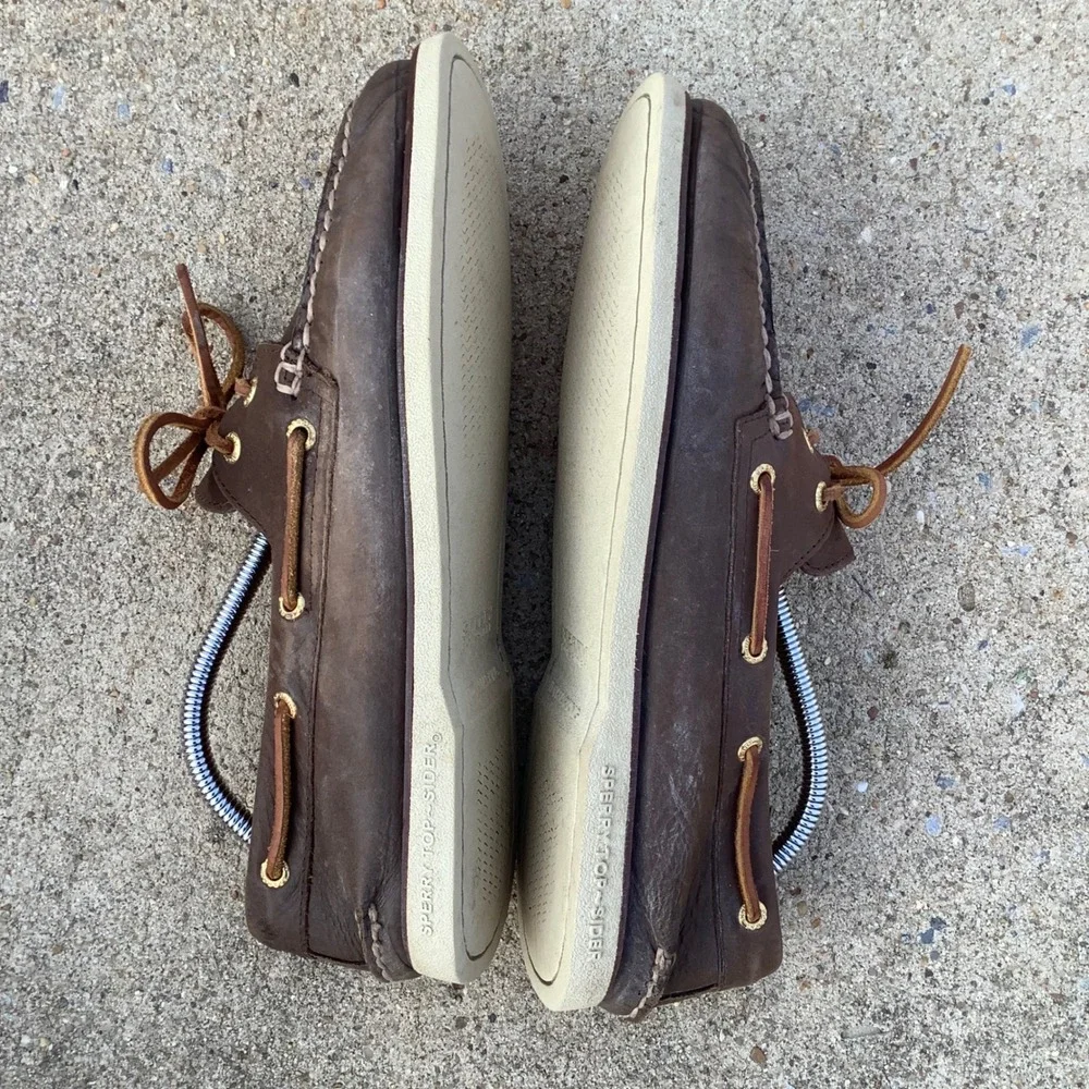 Sperry Gold Cup Authentic Original Boat Shoes Mens 11 M Brown Leather 0219493